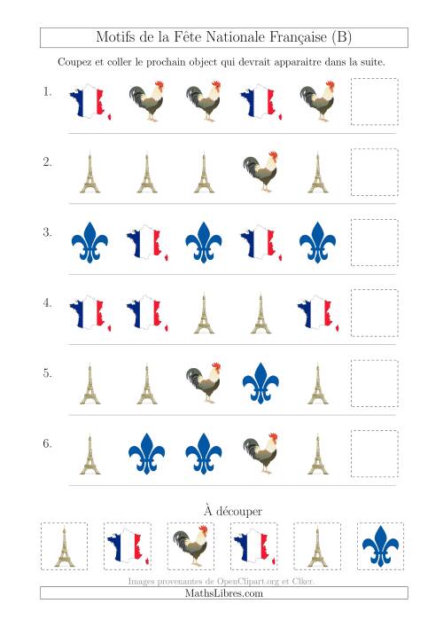 Images de la Fête Nationale Française avec Une Seule Particularité (Forme) (B)