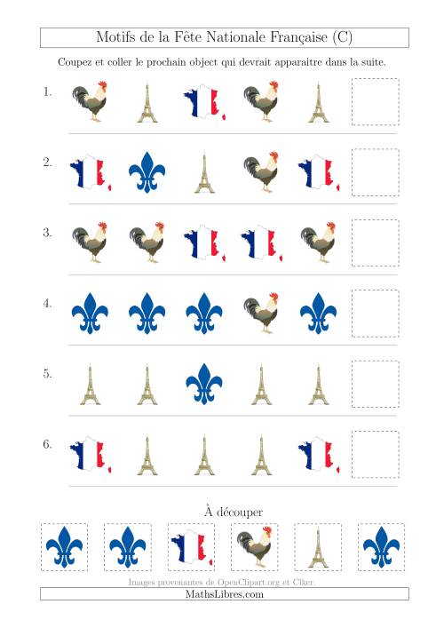 Images de la Fête Nationale Française avec Une Seule Particularité (Forme) (C)