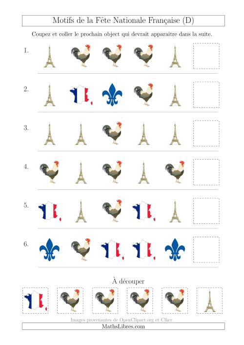 Images de la Fête Nationale Française avec Une Seule Particularité (Forme) (D)