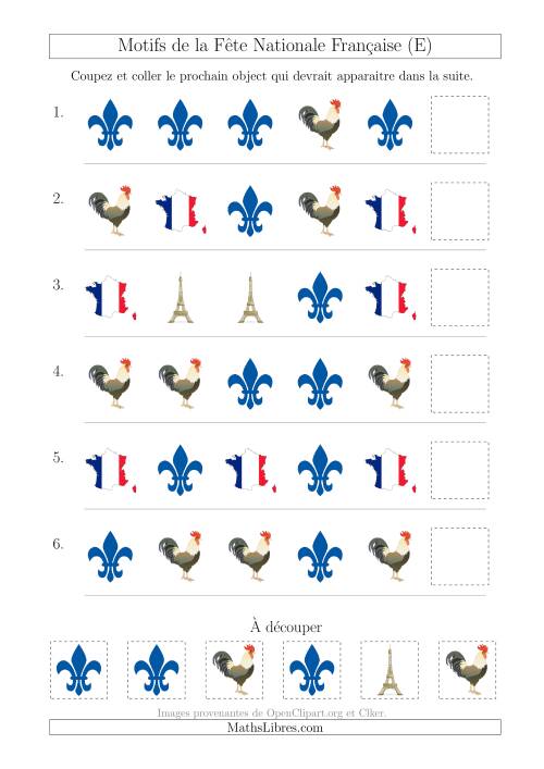 Images de la Fête Nationale Française avec Une Seule Particularité (Forme) (E)