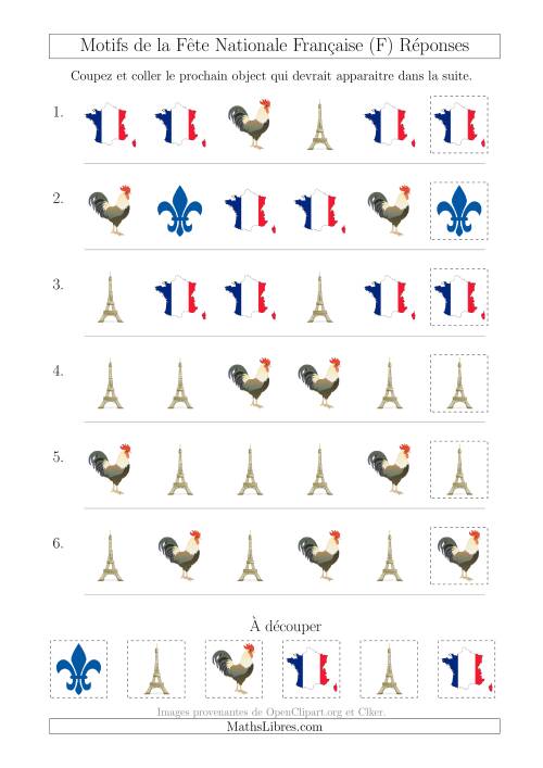 Images de la Fête Nationale Française avec Une Seule Particularité (Forme) (F) page 2