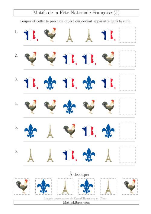 Images de la Fête Nationale Française avec Une Seule Particularité (Forme) (J)