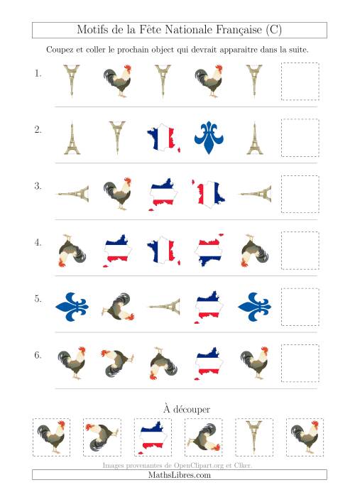 Images de la Fête Nationale Française avec Deux Particularités (Forme & Rotation) (C)