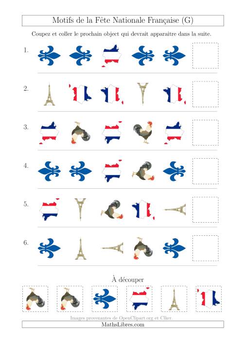 Images de la Fête Nationale Française avec Deux Particularités (Forme & Rotation) (G)