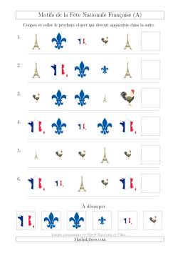Images de la Fête Nationale Française avec Deux Particularités (Forme & Taille)