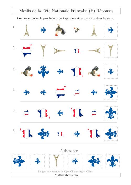 Images de la Fête Nationale Française avec Trois Particularités (Forme, Taille & Rotation) (E) page 2