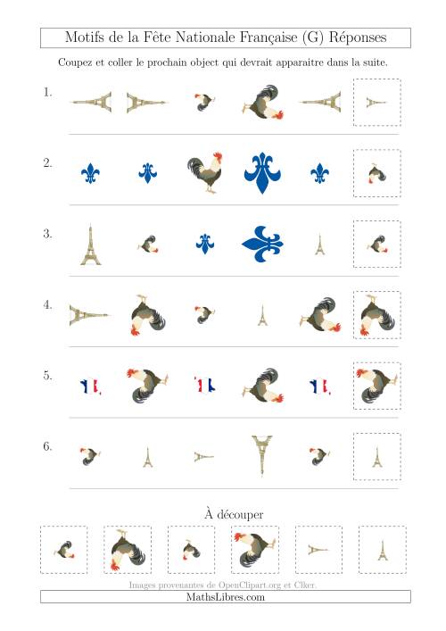 Images de la Fête Nationale Française avec Trois Particularités (Forme, Taille & Rotation) (G) page 2