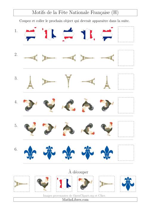 Images de la Fête Nationale Française avec Une Seule Particularité (Rotation) (H)
