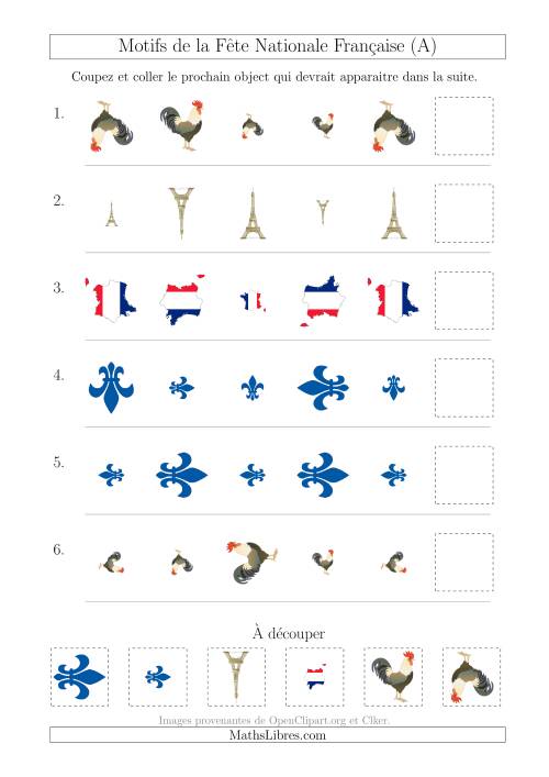 Images de la Fête Nationale Française avec Deux Particularités (Taille & Rotation) (A)