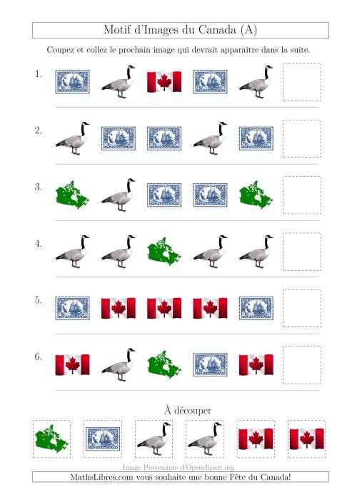 Motif d'Images du Canada avec Comme Attribut la Forme (A)