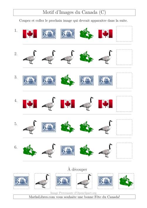 Motif d'Images du Canada avec Comme Attribut la Forme (C)