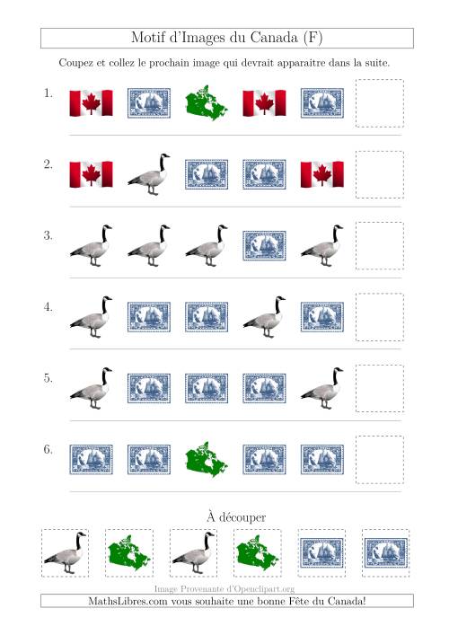 Motif d'Images du Canada avec Comme Attribut la Forme (F)