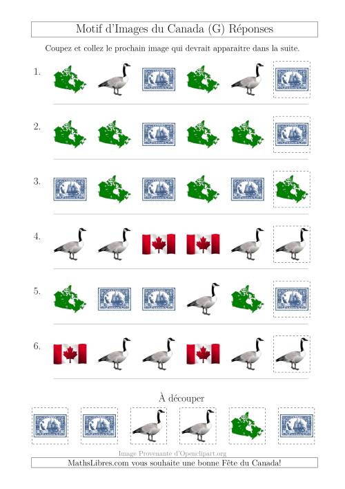 Motif d'Images du Canada avec Comme Attribut la Forme (G) page 2