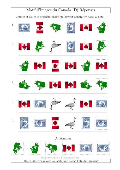 Motif d'Images du Canada avec Comme Attributs Forme et Rotation (D) page 2