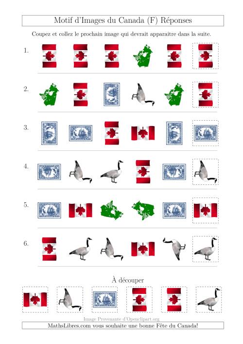 Motif d'Images du Canada avec Comme Attributs Forme et Rotation (F) page 2