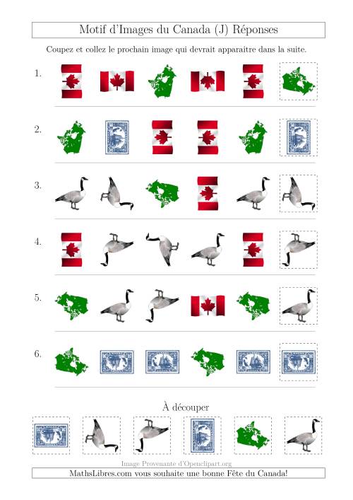Motif d'Images du Canada avec Comme Attributs Forme et Rotation (J) page 2