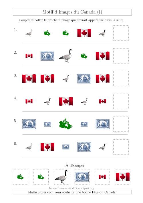 Motif d'Images du Canada avec Comme Attributs Forme et Taille (I)