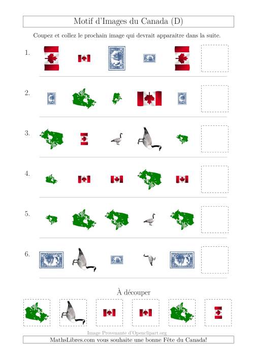 Motif d'Images du Canada avec Comme Attributs Forme, Taille et Rotation (D)