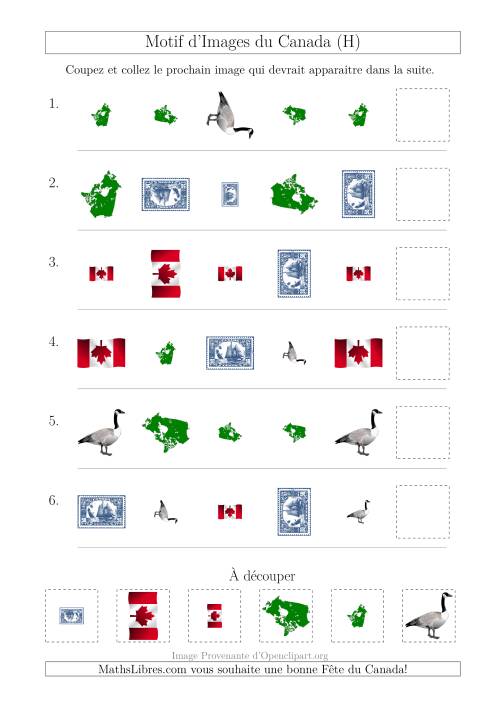 Motif d'Images du Canada avec Comme Attributs Forme, Taille et Rotation (H)