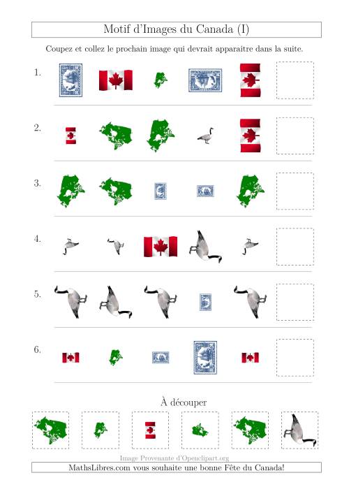 Motif d'Images du Canada avec Comme Attributs Forme, Taille et Rotation (I)