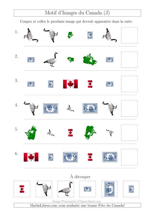 Motif d'Images du Canada avec Comme Attributs Forme, Taille et Rotation (J)