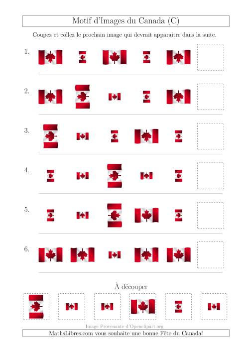 Motif d'Images du Canada avec Comme Attributs Taille et Rotation (C)