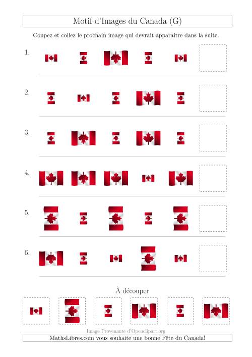 Motif d'Images du Canada avec Comme Attributs Taille et Rotation (G)