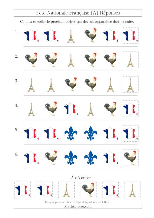 Images de la Fête Nationale Française avec Une Seule Particularité (Forme) (A) page 2