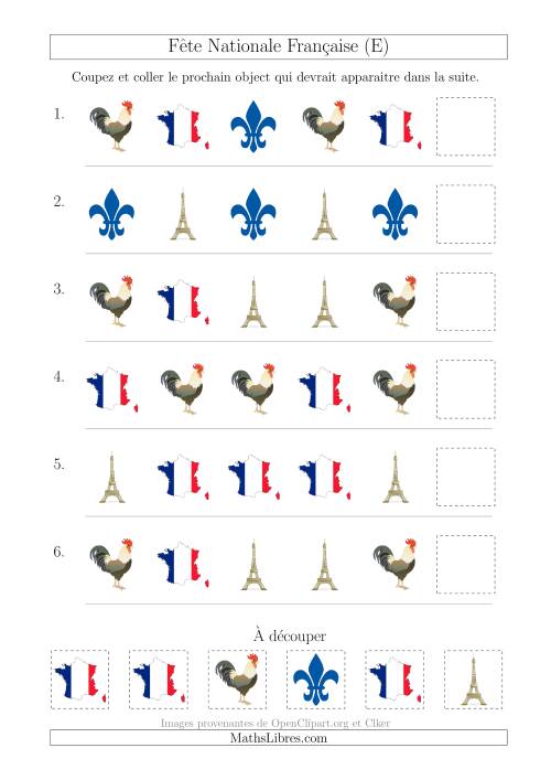 Images de la Fête Nationale Française avec Une Seule Particularité (Forme) (E)