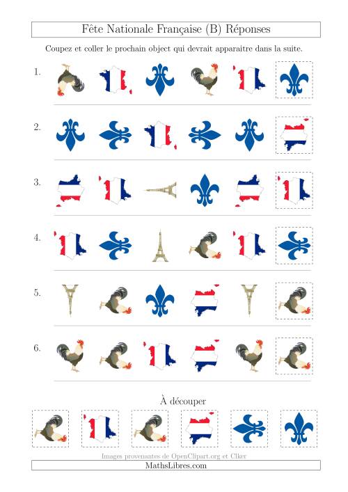 Images de la Fête Nationale Française avec Deux Particularités (Forme & Rotation) (B) page 2