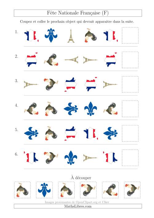Images de la Fête Nationale Française avec Deux Particularités (Forme & Rotation) (F)