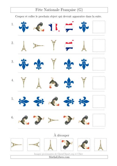 Images de la Fête Nationale Française avec Deux Particularités (Forme & Rotation) (G)