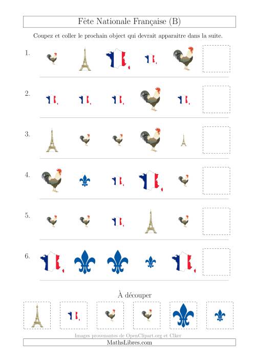 Images de la Fête Nationale Française avec Deux Particularités (Forme & Taille) (B)