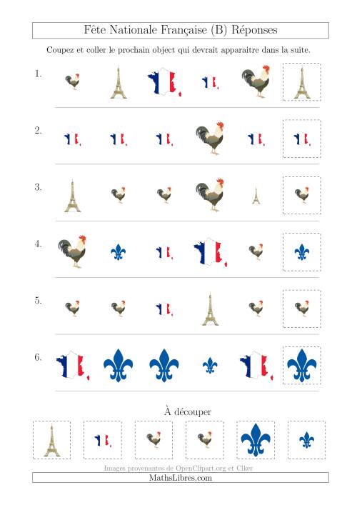 Images de la Fête Nationale Française avec Deux Particularités (Forme & Taille) (B) page 2