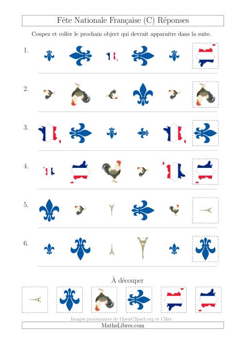 Images de la Fête Nationale Française avec Trois Particularités (Forme, Taille & Rotation) (C) page 2