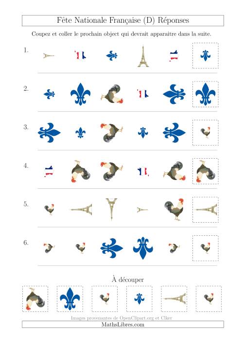 Images de la Fête Nationale Française avec Trois Particularités (Forme, Taille & Rotation) (D) page 2