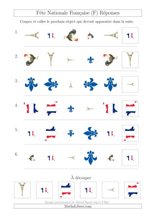 Images de la Fête Nationale Française avec Trois Particularités (Forme, Taille & Rotation) (F) page 2