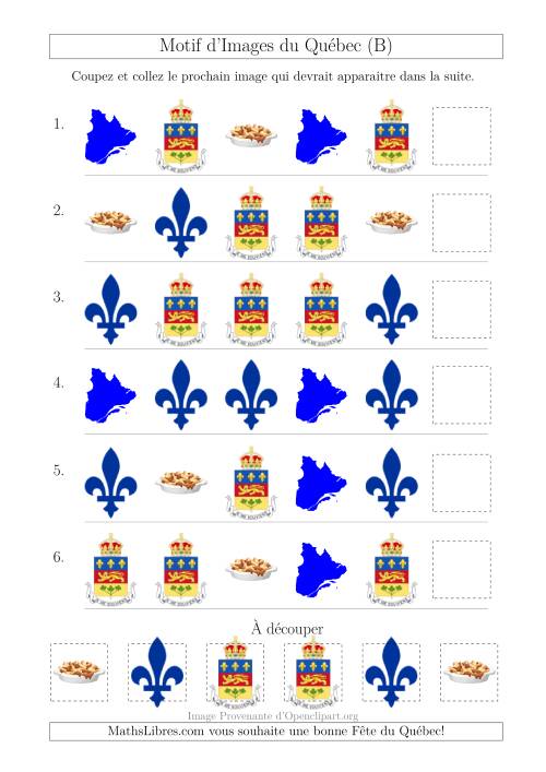 Motif d'Images du Québec avec Comme Attribut la Forme (B)