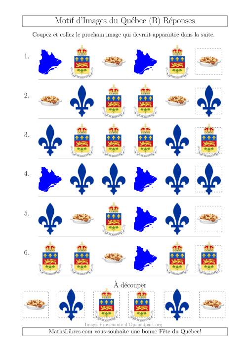 Motif d'Images du Québec avec Comme Attribut la Forme (B) page 2