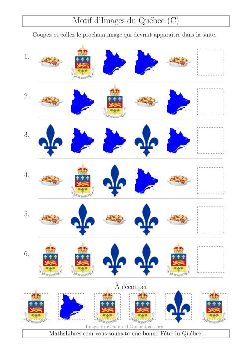 Motif d'Images du Québec avec Comme Attribut la Forme (C)