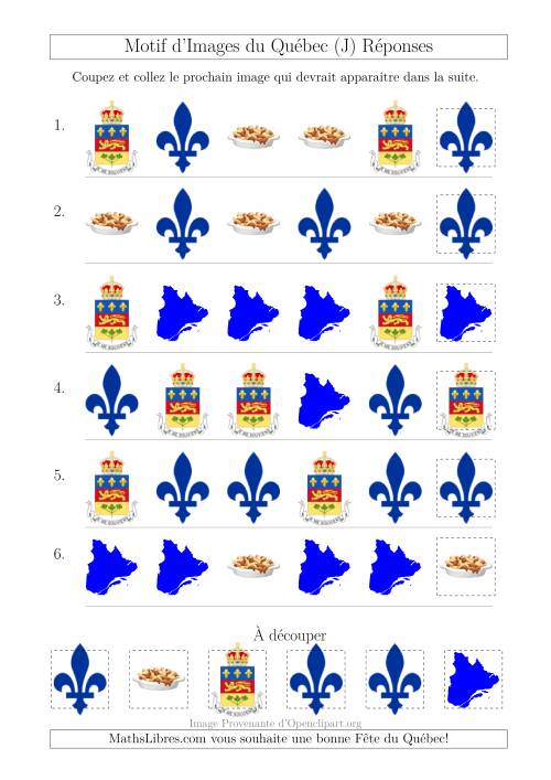 Motif d'Images du Québec avec Comme Attribut la Forme (J) page 2