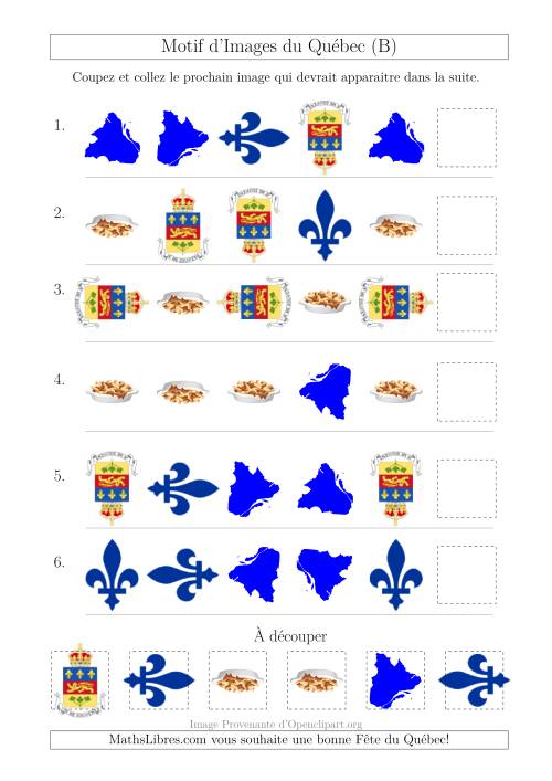 Motif d'Images du Québec avec Comme Attribut Forme et Rotation (B)