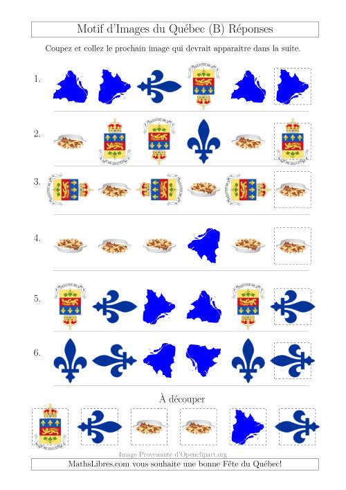 Motif d'Images du Québec avec Comme Attribut Forme et Rotation (B) page 2