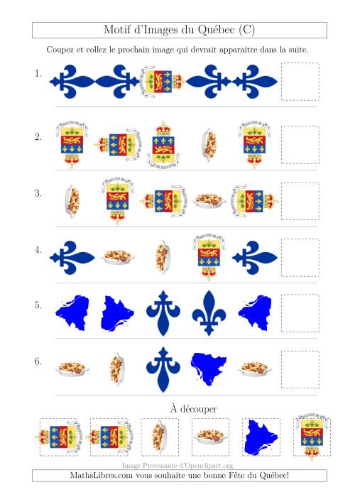 Motif d'Images du Québec avec Comme Attribut Forme et Rotation (C)
