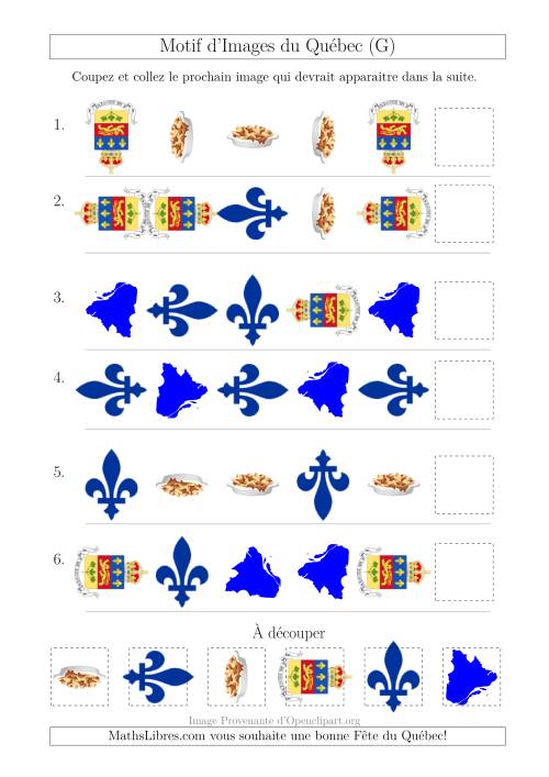 Motif d'Images du Québec avec Comme Attribut Forme et Rotation (G)
