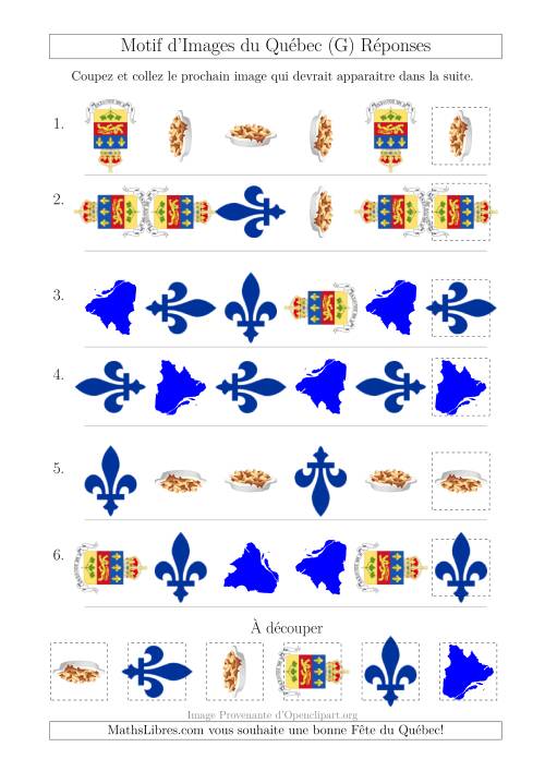 Motif d'Images du Québec avec Comme Attribut Forme et Rotation (G) page 2