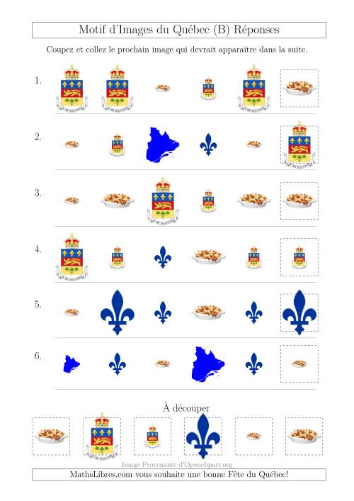 Motif d'Images du Québec avec Comme Attribut Forme et Taille (B) page 2