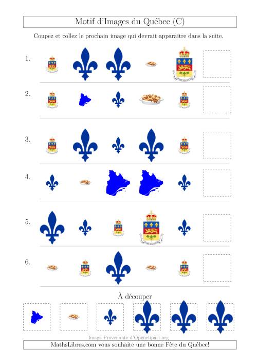 Motif d'Images du Québec avec Comme Attribut Forme et Taille (C)