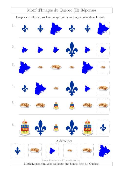 Motif d'Images du Québec avec Comme Attribut Forme et Taille (E) page 2