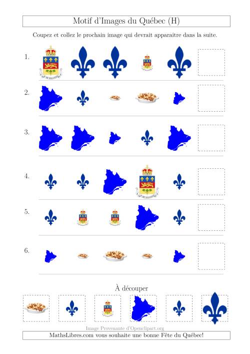 Motif d'Images du Québec avec Comme Attribut Forme et Taille (H)